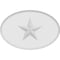 Ekena Millwork Standard Dalton Star Rosette With Rounded Edge, 6"W x 4"H x 1/2"P ROSP060X040X050DAL08 - alternate 2